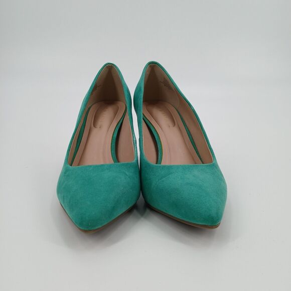 Kelly & Katie Emmie Pumps Womens 8.5 Green Suede Party Corporatecore Aesthetic - Picture 3 of 8